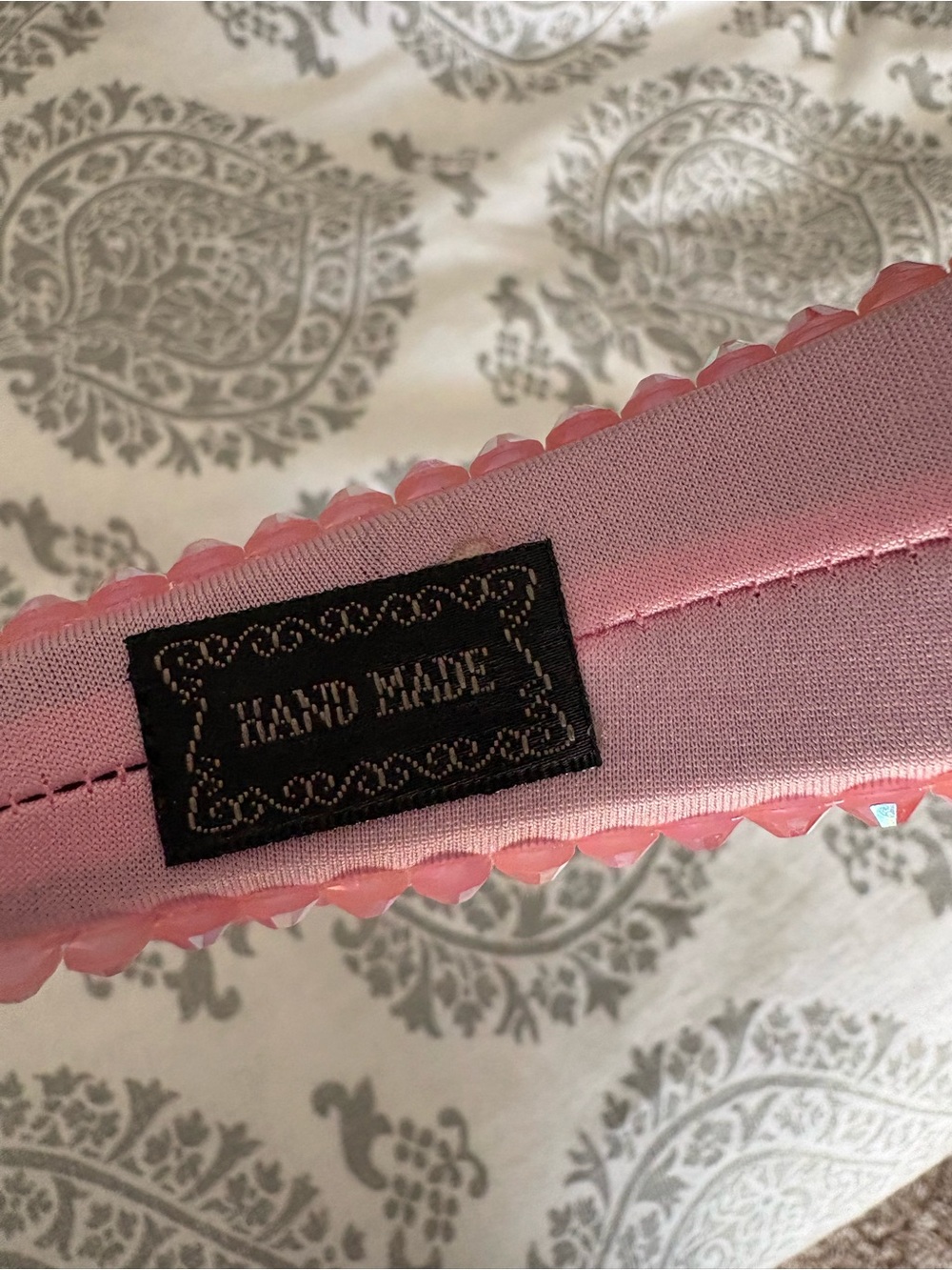 Pink Crystal Embellished Padded Headband - Picture 4 of 4